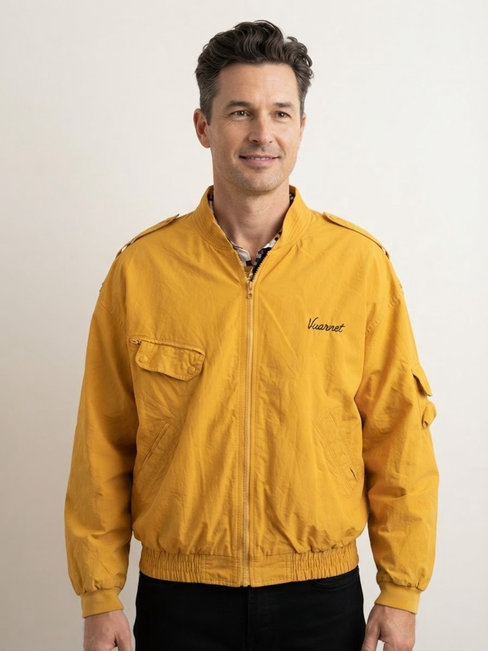Vuarnet Sz XL Vintage Yellow Relaxed Casual Light Jacket
